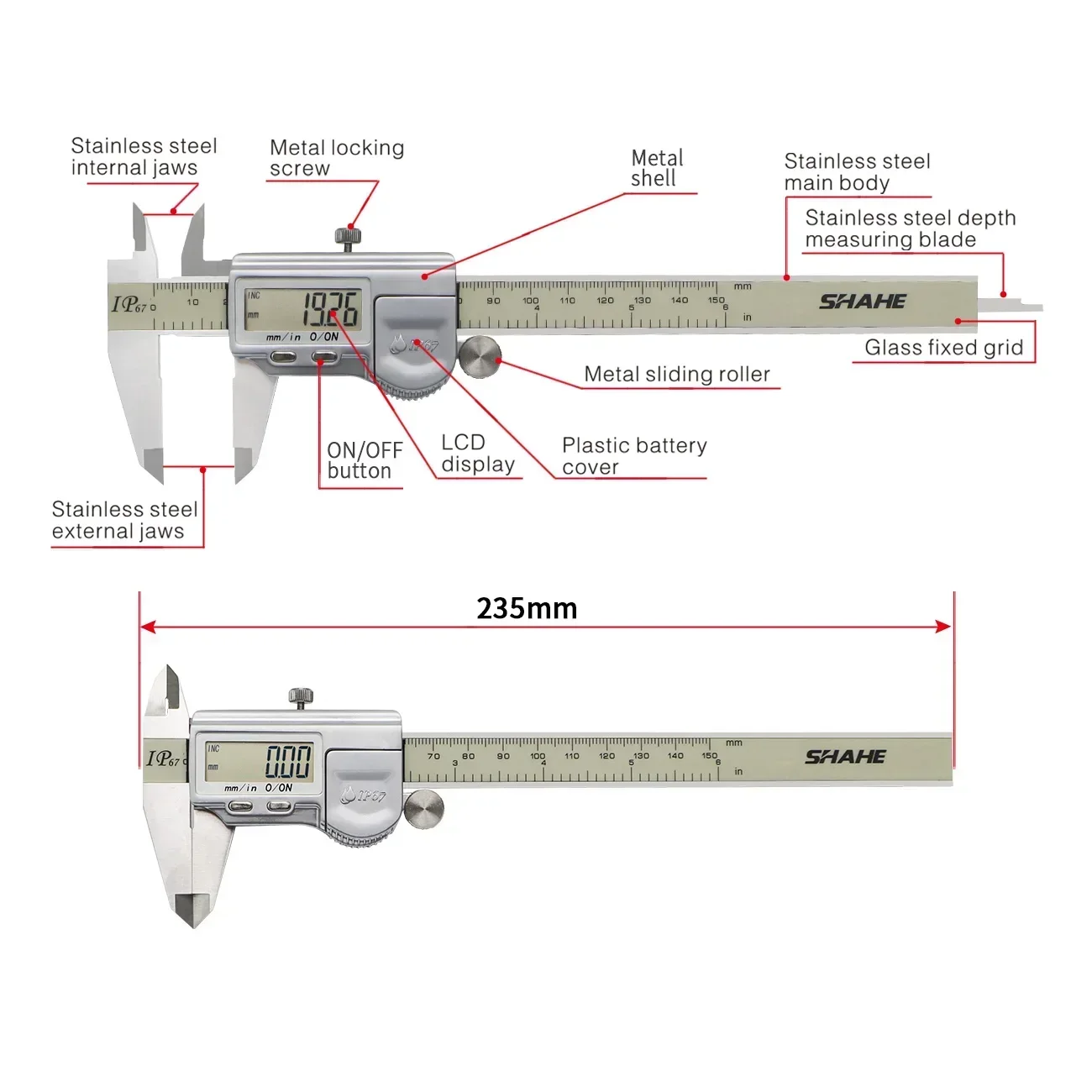 150 mm IP67 Waterproof Digital - Digital Caliper 150Mm Stainless Steel recension och pris