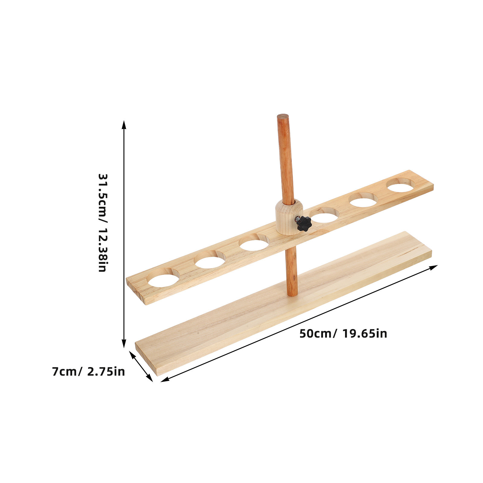 6 Hole Wooden Funnel Stand Adj - Lab Equipment recension och pris